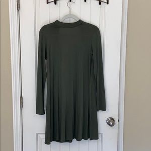 Olive, long sleeve tshirt dress